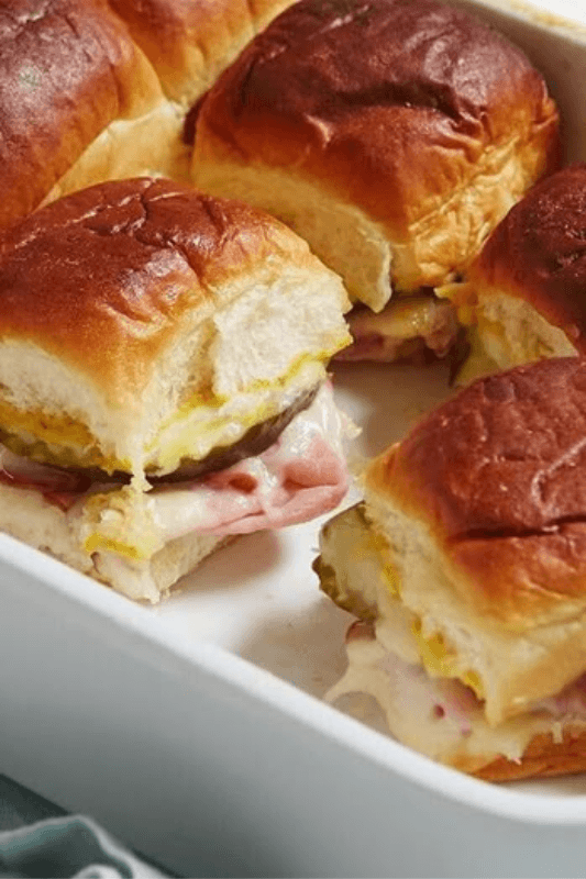 Baked Cuban sliders for 4th of July party food