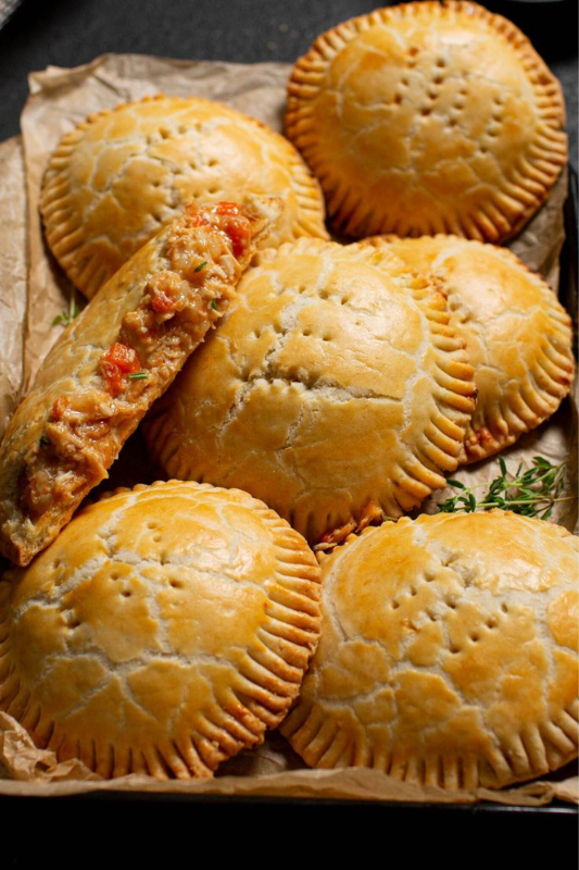 Chicken hand pies for 4th of July party food ideas