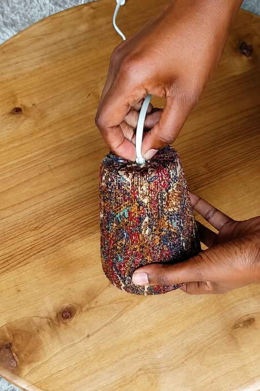 Easy DIY Fabric Lamp Makeover Using Leftover Fabric